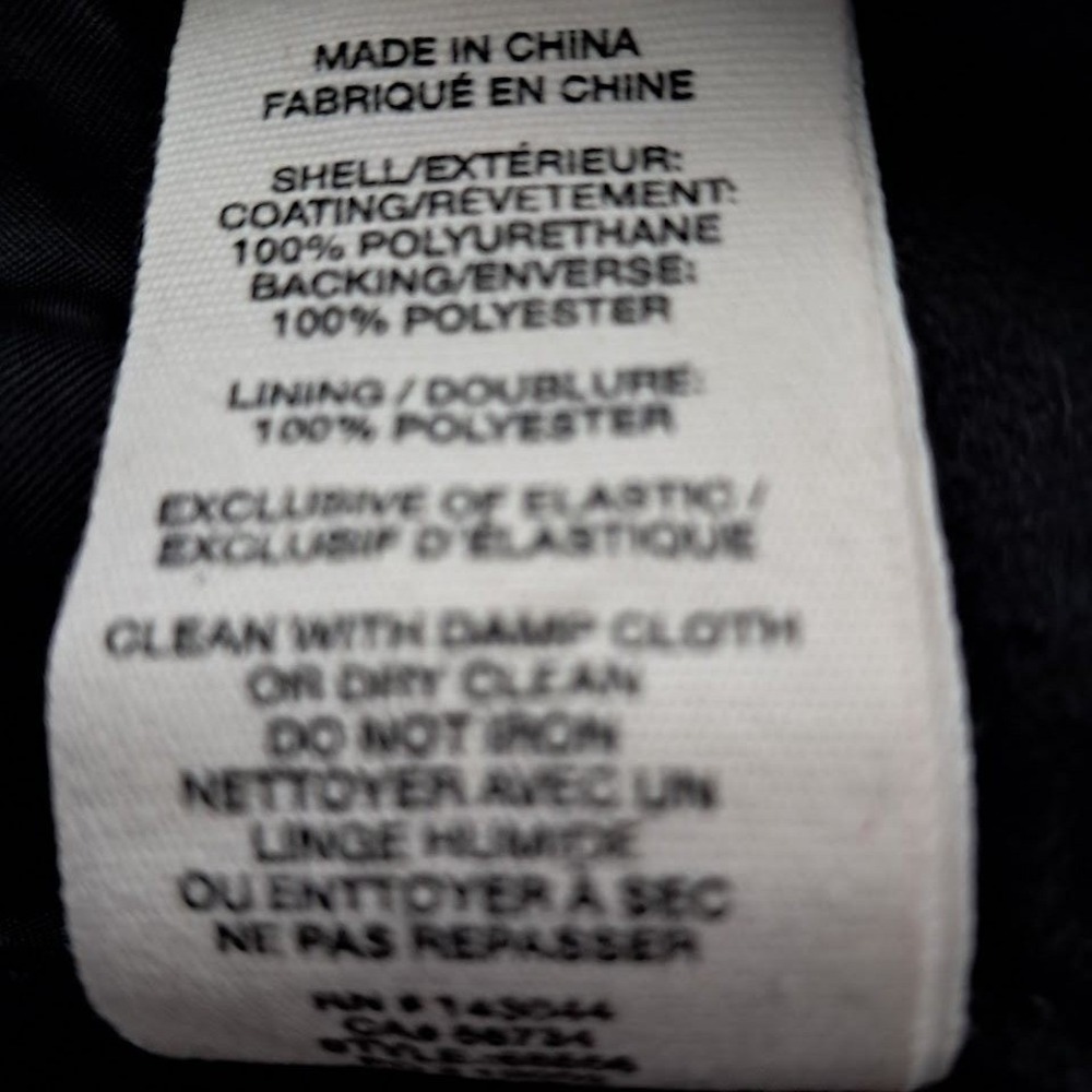 Avec Les Filles Black Faux Leather Joggers Plus Size 1X Drawstring Elastic Waist - Picture 5 of 5